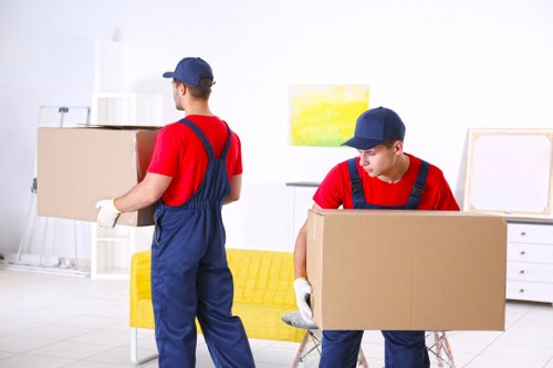Removal van planning a move in a Brent residential street