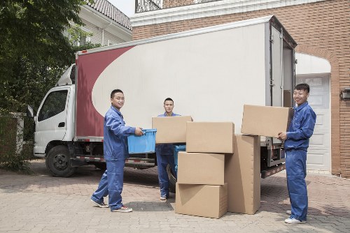 Removal van and moving boxes for a Brent house move